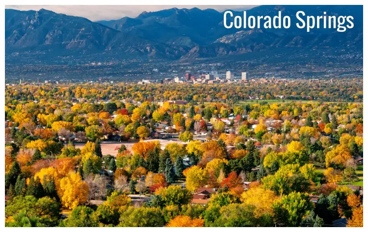 Beautiful autumn dusk in Colorado Springs, Colorado Beautiful autumn dusk in Colorado Springs, Colorado