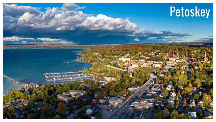 A panorama of the scenic Petoskey, Michigan A panorama of the scenic Petoskey, Michigan