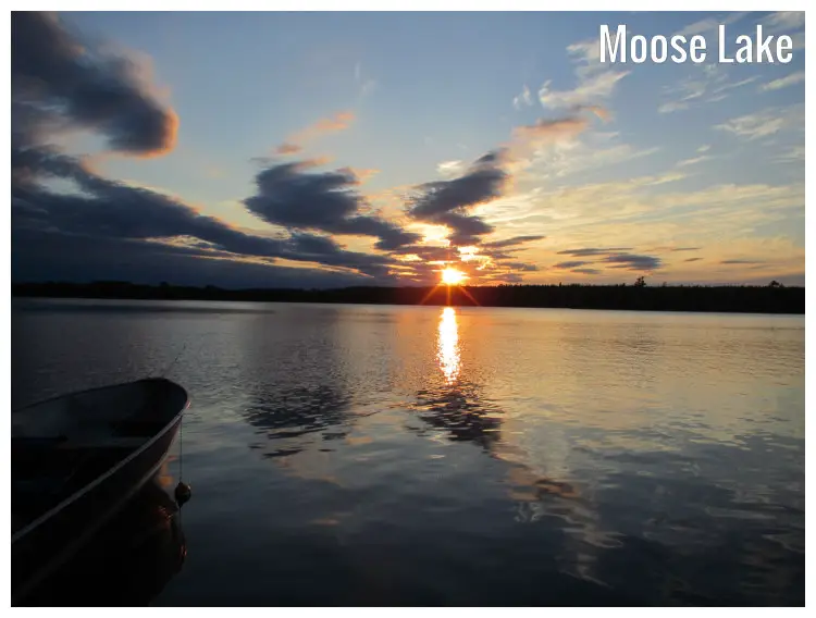 The calm waters of beautiful Moose Lake in Minnesota The calm waters of beautiful Moose Lake in Minnesota