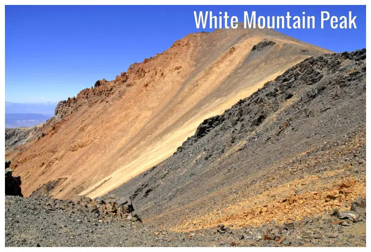 The slopes of the White Mountain Peak in California The slopes of the White Mountain Peak in California
