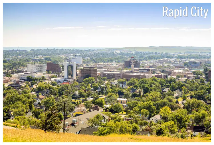 A scenic panorama of the Rapid City in South Dakota A scenic panorama of the Rapid City in South Dakota