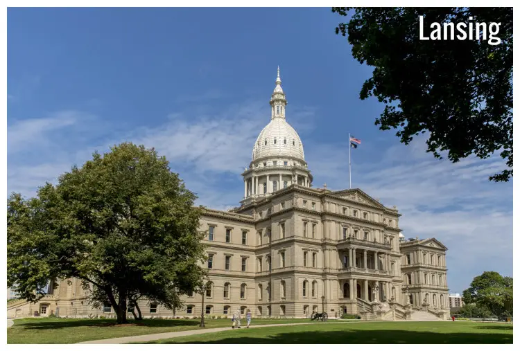 The Capitol building in Lansing, Michigan, hosting the legislative arm of the US government