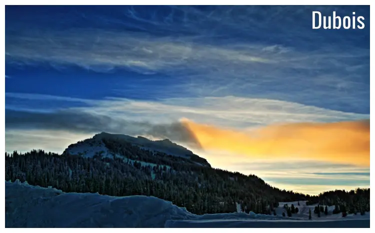Dubois, Wyoming, a winter view of the glorious Absaroka Mountains on Togwotee Region