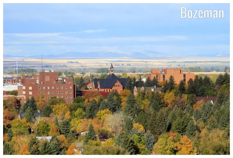 A sunny autumn morning in Bozeman, Montana A sunny autumn morning in Bozeman, Montana