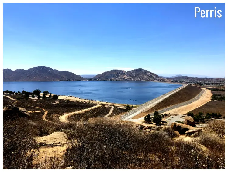 Landscape in the State Recreation Area on Lake Perris, California Landscape in the State Recreation Area on Lake Perris, California