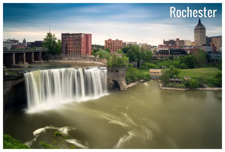 Amazing High Falls in Rochester, New York, USA