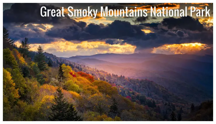Breathtaking panorama of the Great Smoky Mountains National Park in Tennessee, Breathtaking panorama of the Great Smoky Mountains National Park in Tennessee,