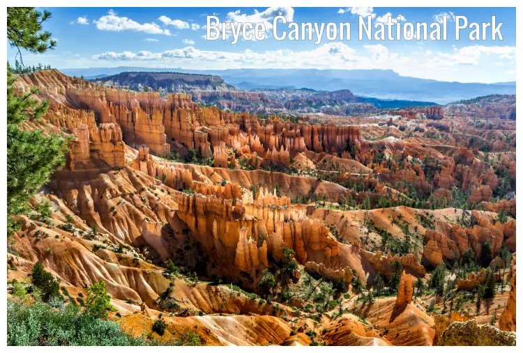 A beautiful panorama of the natural landscape of Bryce Canyon National Park in Utah A beautiful panorama of the natural landscape of Bryce Canyon National Park in Utah