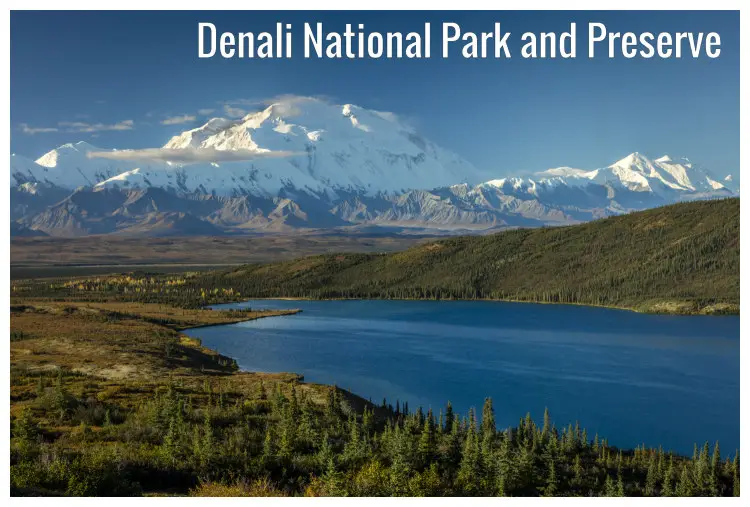 Wonder Lake in Denali National Park and Preserve, Alaska Wonder Lake in Denali National Park and Preserve, Alaska