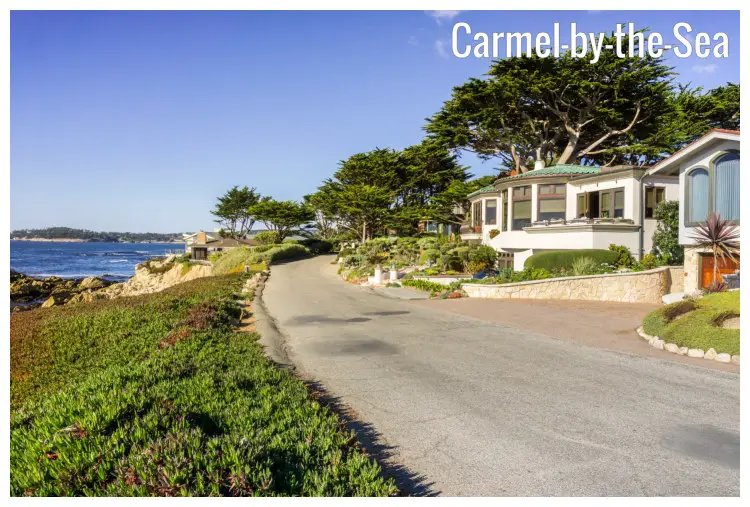 Magnificent surroundings of luxurious homes in Carmel-by-the-Sea Town, California