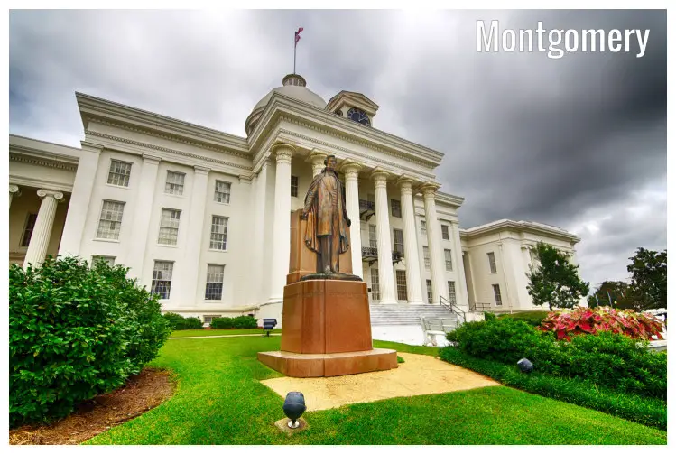 The state capitol in Montgomery, Alabama