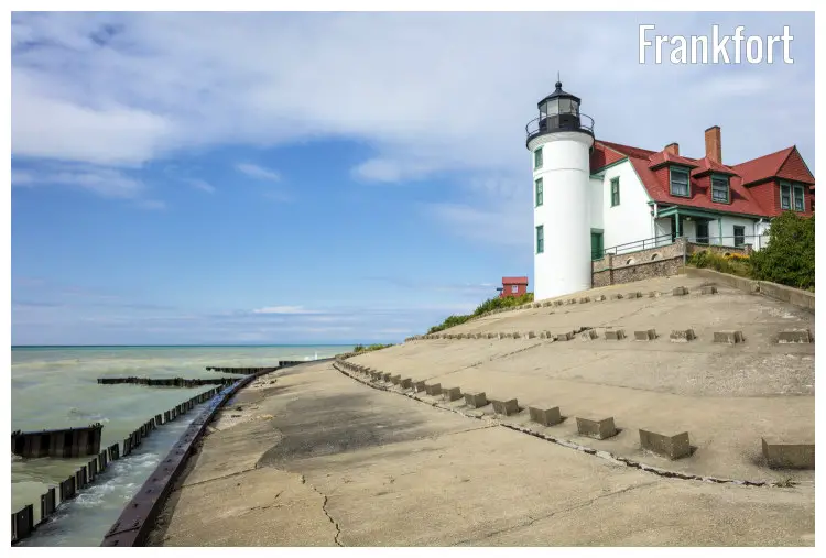 The Point Betsie Lighthouse in Frankfort, Michigan