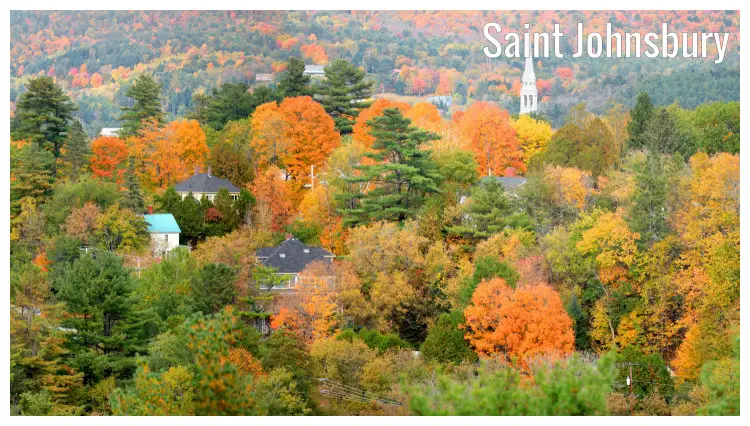 The fall beauty has descended upon the small village near St. Johnsbury, Vermont The fall beauty has descended upon the small village near St. Johnsbury, Vermont