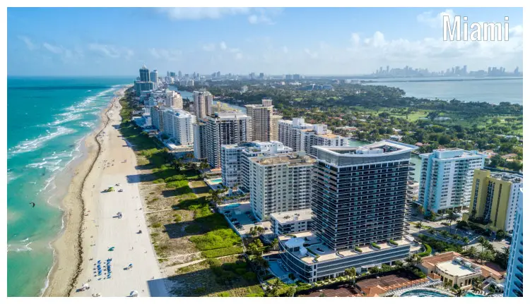 The stunning layout of the Miami Coast in Florida, USA The stunning layout of the Miami Coast in Florida, USA