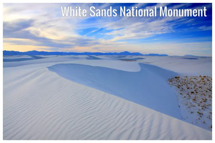 The stunning landscape of the White Sands National Monument in New Mexico