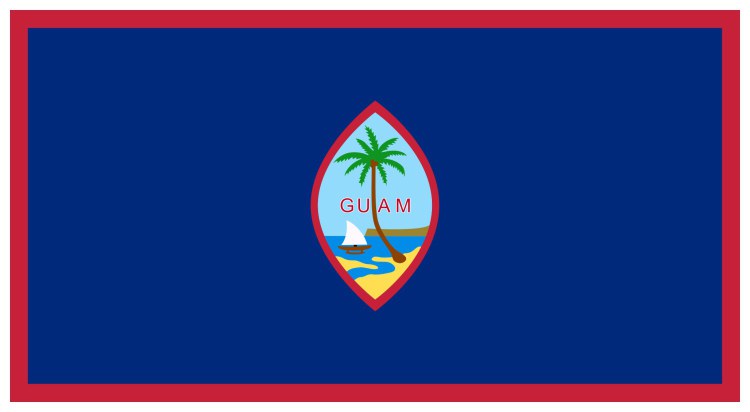 Flag of Guam, USA