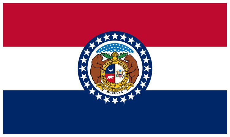 Flag of Missouri, USA Flag of Missouri, USA