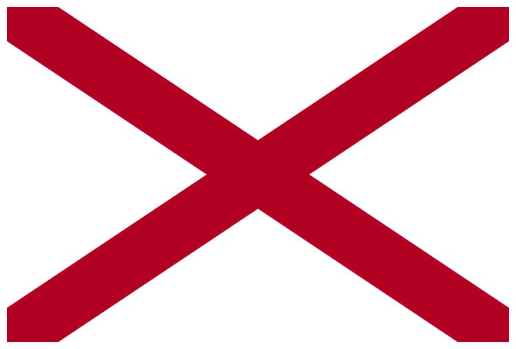 Flag of Alabama, USA