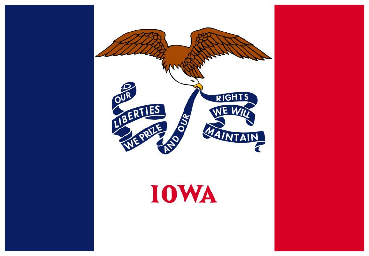 Flag of Iowa, USA